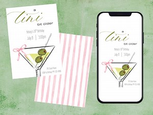 Editable Birthday Invitation Template: Simple & Girly Design (instant Download, Canva Template) - Etsy