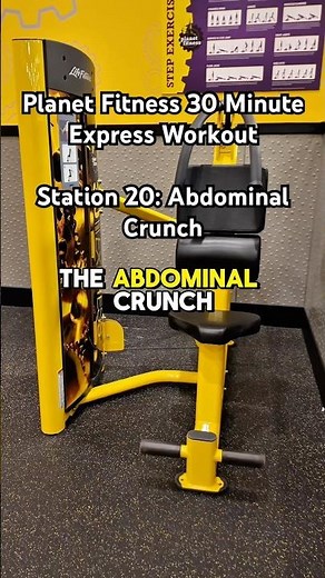 PLANET FITNESS 30-MINUTE EXPRESS CIRCUIT WORKOUT EXERCISE 20 - AB CRUNCH TUTORIAL 🟡