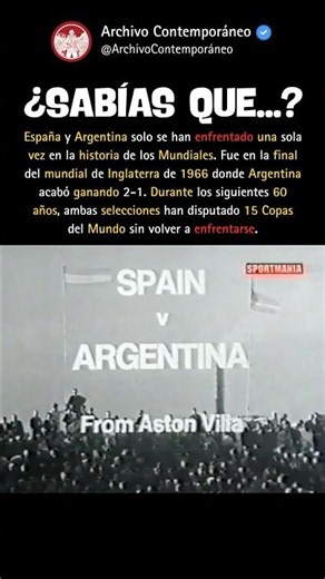 La Última Vez que ESPAÑA se Enfrentó a ARGENTINA en un MUNDIAL (perdió): Mundial Inglaterra 1966