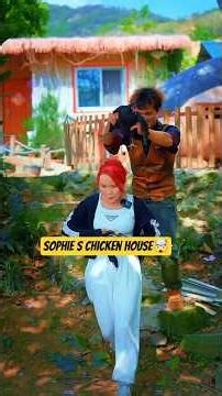 Sophie Made A Chicken House 🤯mini wood toy- woodworking art skill/wood hand #shorts