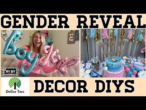 Dollar Tree Gender Reveal Party Decor DIYs | Baby Shower Centerpiece | EXCITING REVEAL!!