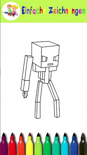 Wie zeichnet man Enderman aus Minecraft