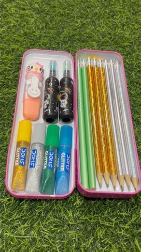 Cute Pencil Box Filled with Stationery Items ✨ #backtoschool #stationarycollection #trending #shorts