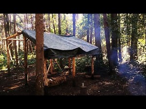森の中に一人で建てる家 ＃2-2【方杖を取り付ける】Build a cabin in the forest【angle brace to post & beam】