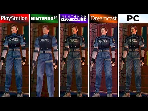 Resident Evil 2 (1998) PS1 vs N64 vs GameCube vs Dreamcast vs PC (Graphics Comparison)
