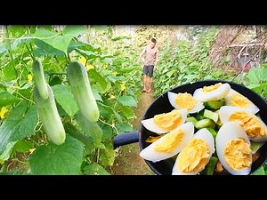 Primitive suvival making an amazing fresh egg salad