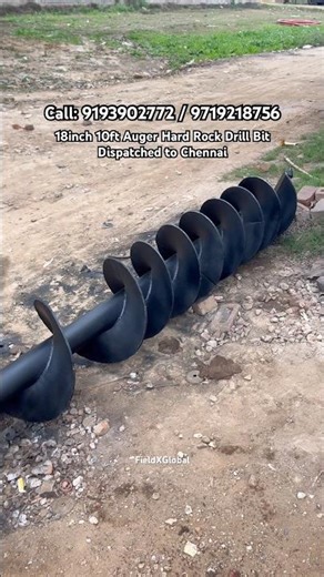 18inch 10ft Hard Rock Drill Auger | Heavy Duty Auger bit for Post Hole Digger Attachment #earthauger