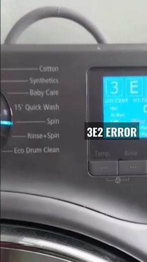 Samsung washer 3E2 ERROR