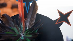 The Cellicion Zuni Dancers are world renowned for their performances of traditional Zuni Pueblo social songs & dances. Here, they perform the Star Dance: "Within this headdress, most of the heavenly beings are represented. The blue represents the sky, the black is the night, the white line along the edge is the Milky Way. The three stars on top are the morning, evening, and north stars." Spend a Minute Out In It with the Cellicion family, as they dance for one of the most pristine night skies in