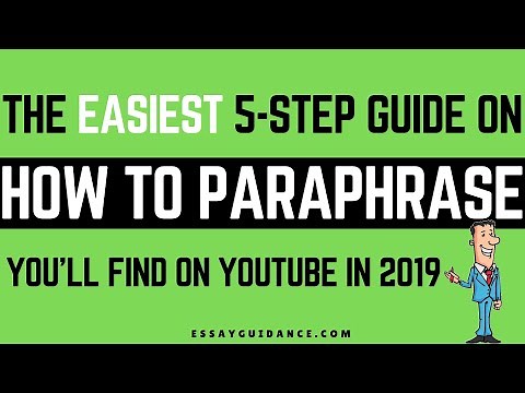 How to Paraphrase: 5 Simple Steps and Examples in under 2 minutes (Video Tutorial 2019)