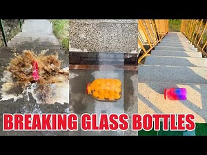 Breaking Glass Bottles and Balloon Drops 🔥 Crushing Crunchy & Soft Things #asmr #satisfying