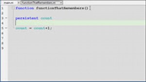 Persistent variables in MATLAB