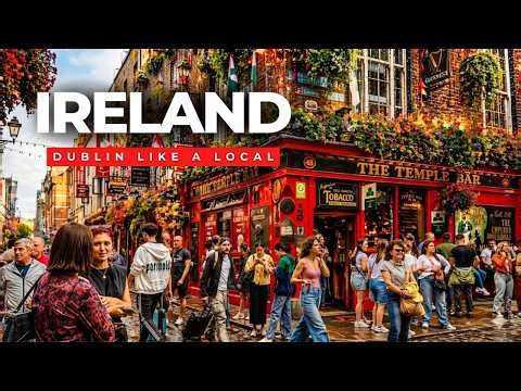 🇮🇪 Dublin in the Rare Sunshine ☀️ Walking through Temple Bar & Hidden Streets | 4K
