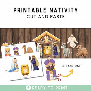 Printable Nativity Play Set | Cut & Paste Christmas Craft for Kids | Bible Story Activity - Etsy Australia