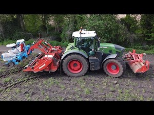 Spading and drilling corn