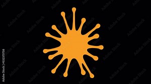 Cartoon splash animation, alpha transparent background 4K