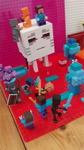 LEGO MINECRAFT steve VS piglin in the nether