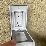 ELEGRP Outdoor GFCI Outlet Kit, with Weatherproof Cover and Box, 1 Gang, 15 Amp TRWR Self-Test GFI Receptacle, Horizontal Outdoor Cover, Extra Duty Metallic Electrical Outlet Box, UL Listed, 1 Pack