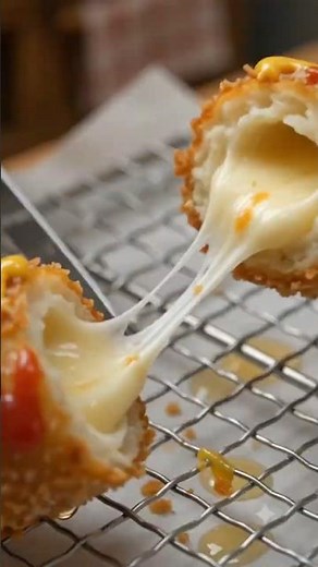 Ultimate Cheesy Corn Dog 🌭🧀 Crispy Outside, Cheese Pull Inside! #Shorts#viral