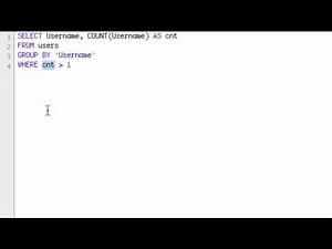 mySQL Find Duplicates