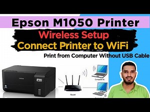 Epson M1050 Printer WiFi Setup II How to Connect Epson M1050 to Wireless Router (Easy Setup)