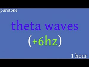 Pure-Tone Theta Waves | 140 Hz Left – 146 Hz Right | + 6 Hz Binaural Beat | 1 Hour