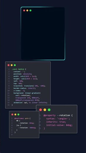 Create a Modern Animated Gradient Border 👆