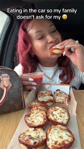 Little Caesars Mukbang in the Car