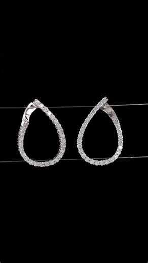 Custom-Made Diamond Loop Earrings by Concierge Diamonds