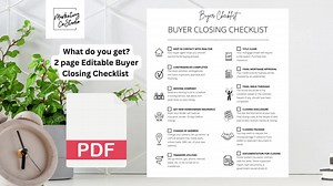 Buyer Closing Checklist| Real Estate Marketing| Homebuyer| Realtor Marketing| Real Estate| 1st Time Homebuyer | Buyer Closing Packet - Etsy
