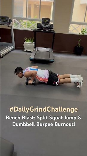 Bench Blast: Split Squat Jump & Dumbbell Burpee Burnout!