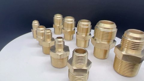 2 Pack 1/2" Flare x 1/4" NPT Male Brass Couples Tube Fitting Half Union Gas Adapter Connector by CX WONDERLAND