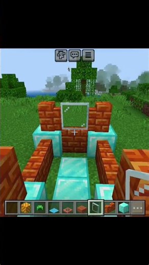 Diamond House + Cow Farm Build in Minecraft 💎🐄 | Insane Build #Shorts