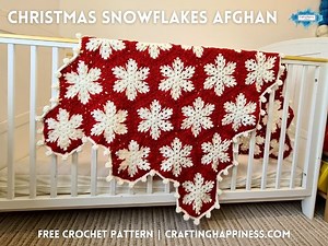Christmas Snowflakes Afghan | Crafting Happiness