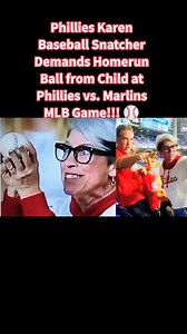 12K views · 49 reactions | Phillies Karen Baseball Snatcher Demands Homerun Ball from Child at Phillies vs. Marlins MLB Game!!! ⚾ #karen #phillieskaren #baseballsnatcher #philliesvsmarlins #viral #viralreelschallenge #baseball #baseballgame #karenstealsbaseballfromchild #philidelphiabaseball #marlinsbaseball #follow #share #comment #like | Glenn Kukacka | Facebook