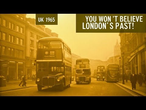 🇬🇧 London Streets in 1965 – A Walk Down Memory Lane | Swinging Sixties UK 🇬🇧