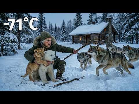 An Elderly Woman Saved a Lion Cub from Wolves at -71°C… Then a Bear Cub Arrived