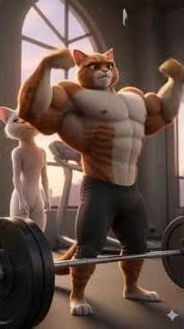 "Buff Cat Hits the Gym 💪 | The Cutest Gym Couple Ever!"