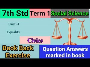 7th Std - Social | Term 1 - Equality | Question and Answer marked in book(2)