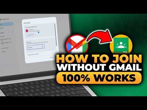 How To Join Google Classroom Without Gmail (100% WORKS) | FAST & EASY | NO Yapping, To The Point!