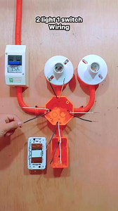 Two light in One switch wiring connection #electricaltutorial #fypシ゚viralシ #highlights | Electrical Tutorial