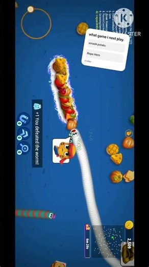 my killing technique in wormzone pt4 #gaming #shorts