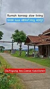 Dijual rumah mewah belum finishing SHM luas 489m².Hrg 400jt.Lokasi Ds Pogung Kec.Cawas Kab.Klaten