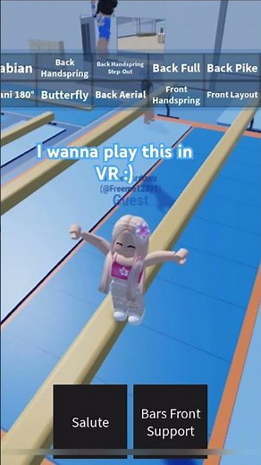 Gymnastics game on VR 😮
