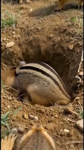 Tiny Squirrel POV Inside a Secret Underground World 🐿 |Real Micro Camera Footage #shorts