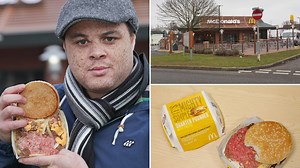 Man left horrified after he bit into a McDonald's burger to find it RAW