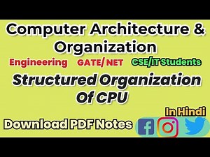 18- Structured Organization Of CPU In Computer Architecture In HINDI | CPU Organization In Computer
