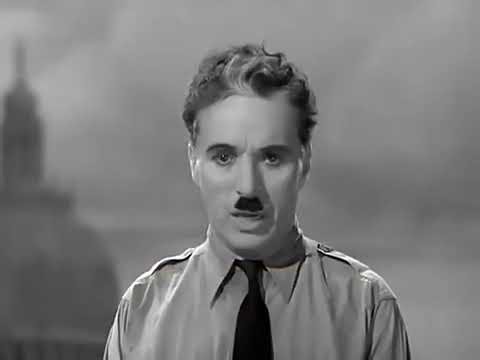 Charlie Chaplin's final address in his 1940 film, The Great Dictator.