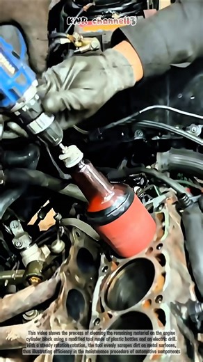 Innovative Method of Cleaning Machine Cylinder Block#shorts #satisfying #welding #working