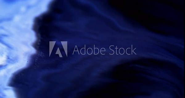 Paint wave. Color splash. Defocused blue black sparkling particles texture acrylic fluid splatter reveal motion abstract art background. Stock Video